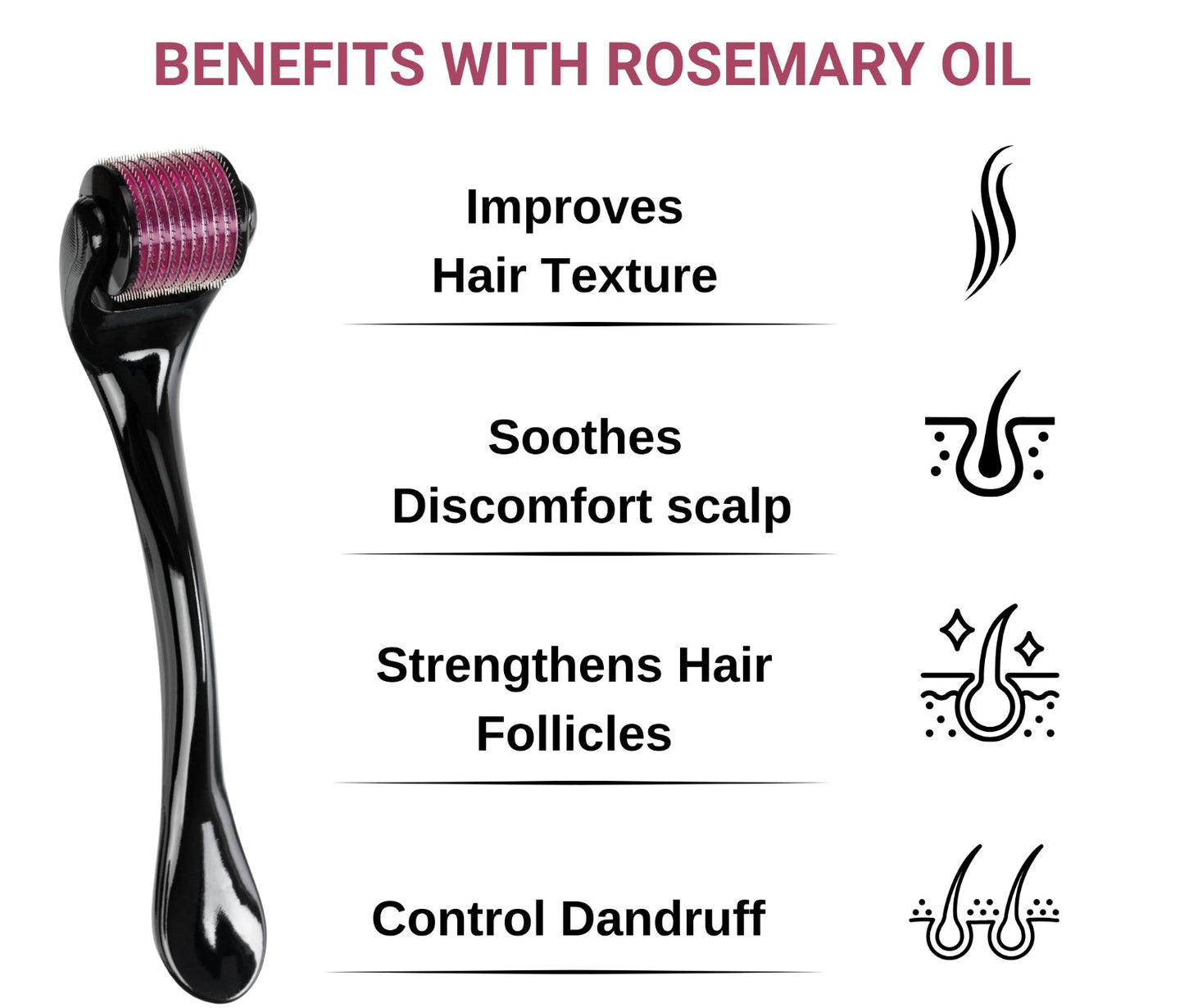 Rosemary Oil 15 ml & Derma Roller For Hairfall Control & Hair Growth.