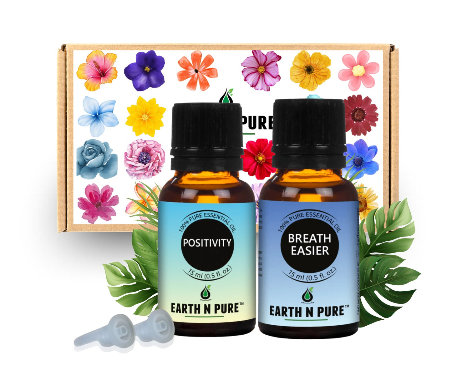 Essential Oil Blend- Pack of 2 | For Breath Easier & Positivity | 15ml each