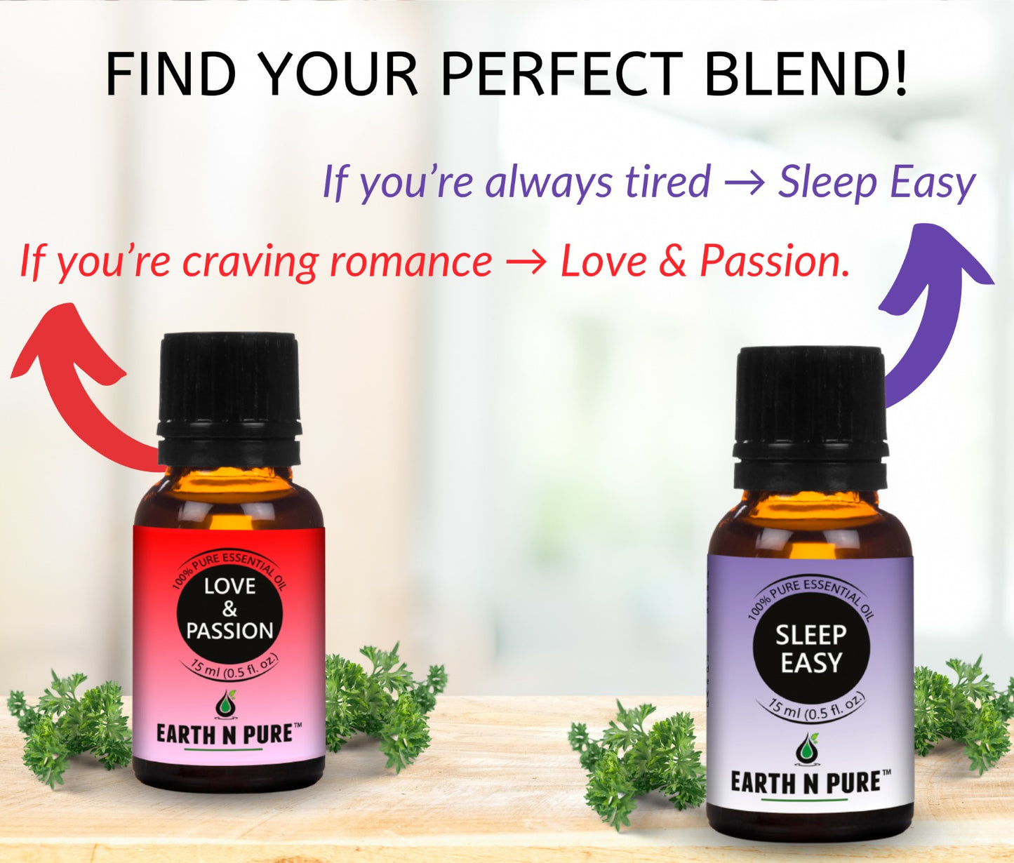 Essential Oil Blend- Pack of 2 | Love and Passion & Sleep Easy | 15ml each