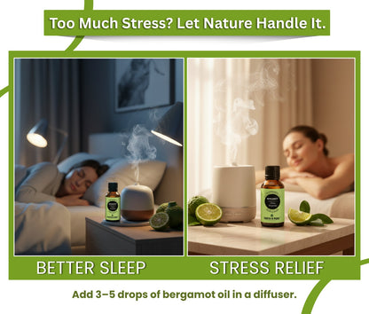 Earth n Pure Bergamot Oil for Aromatherapy Relaxation