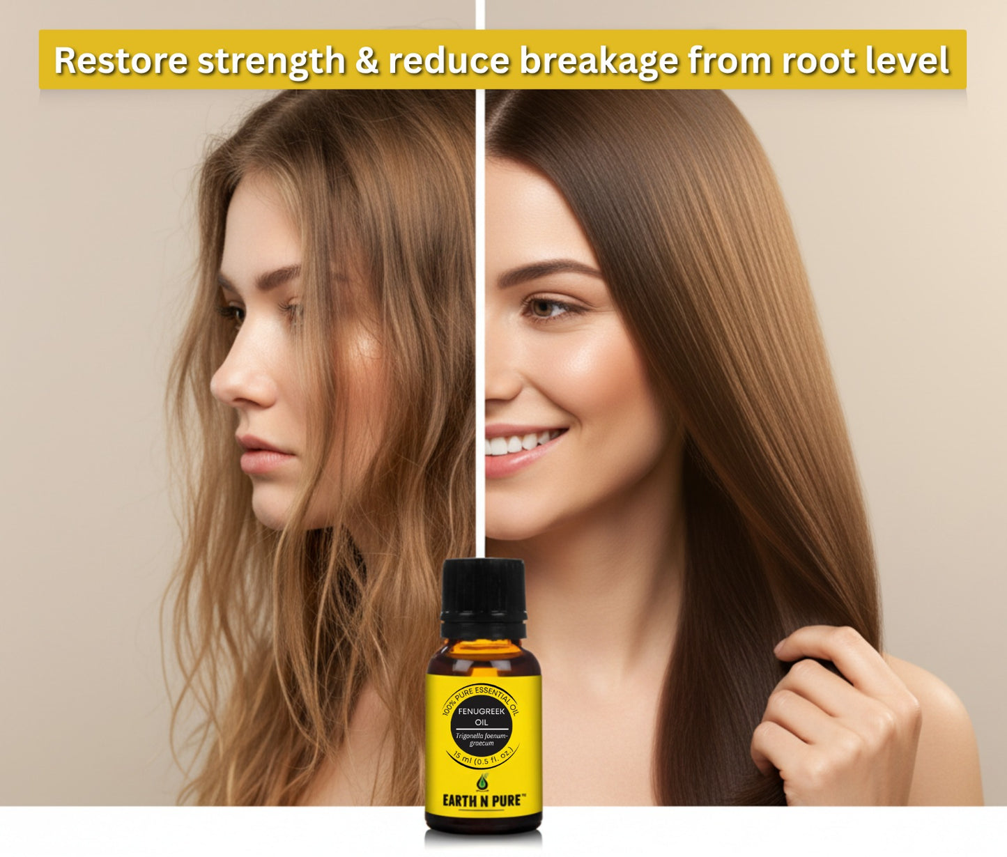 Earth n Pure Fenugreek Oil Pack of 2 for Hair Growth