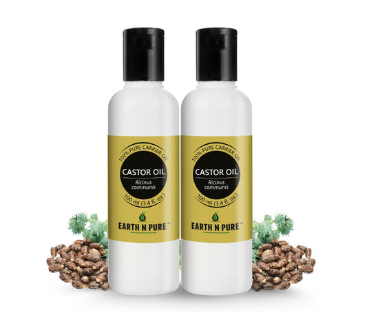 Earth n Pure Castor Oil for Hair Growth & Scalp Care Pack of 2