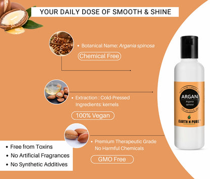 Earth n Pure Argan Oil for Hair & Skin Nourishment