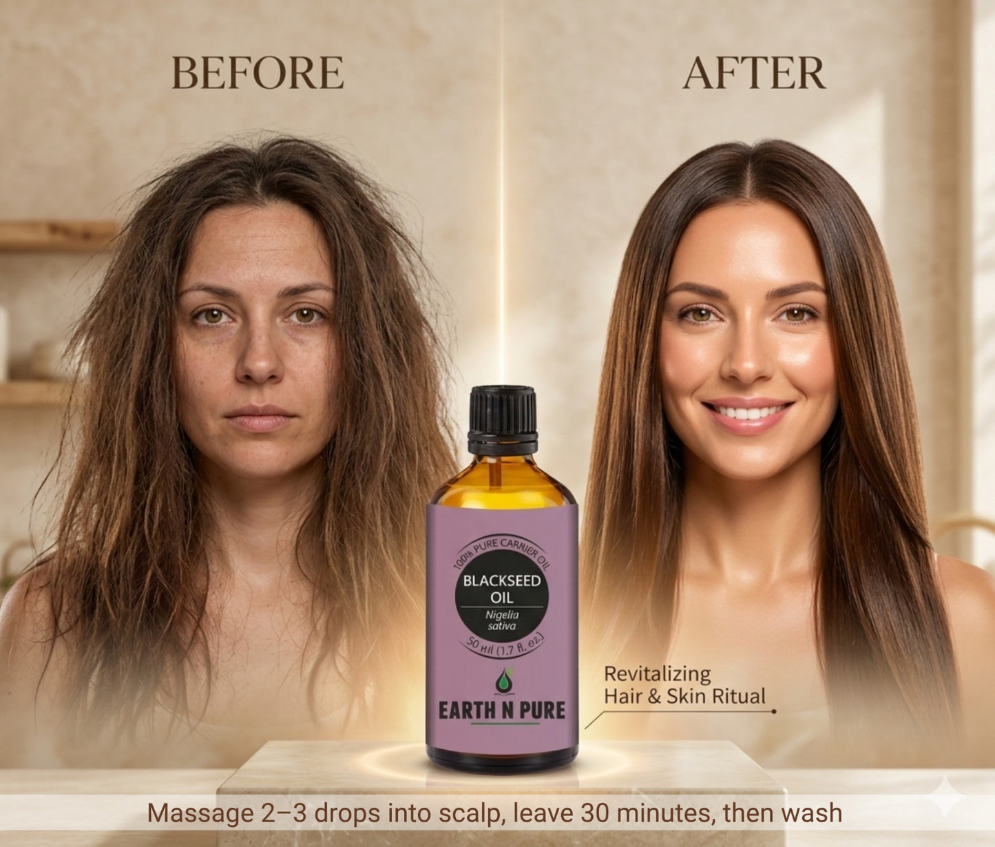 Earth n Pure Blackseed Oil for Hair Growth & Scalp Care