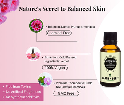 Earth n Pure Geranium Oil for Healthy Skin Glow