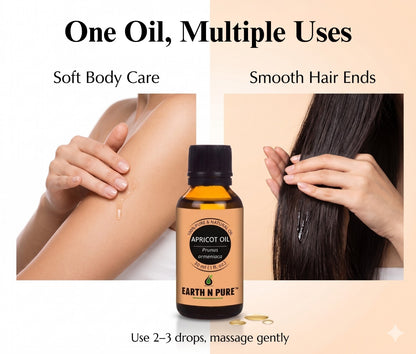 Earth n Pure Apricot Oil for Soft and Nourished Skin