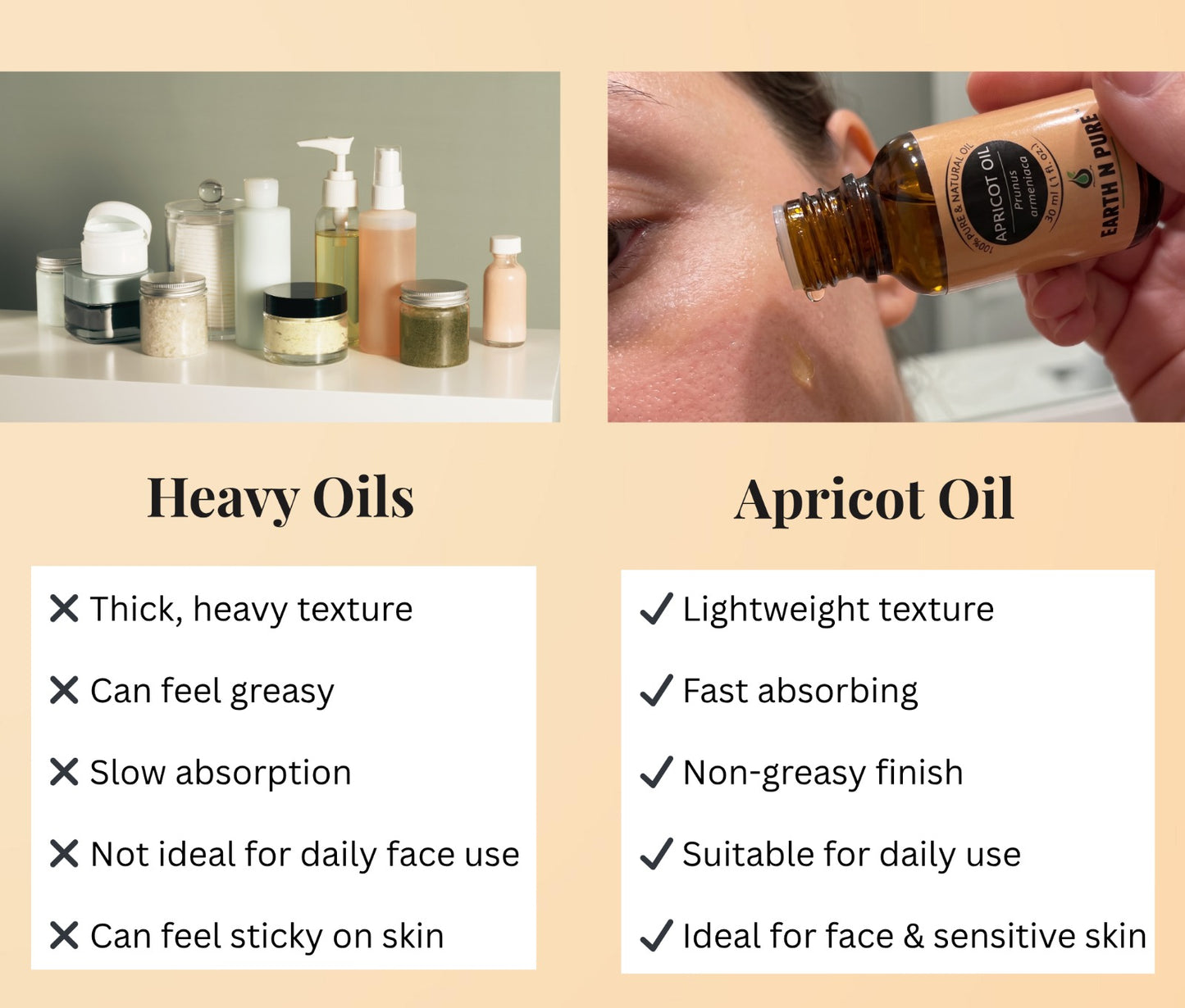 Earth n Pure Apricot Oil for Soft and Nourished Skin