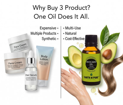 Earth n Pure Avocado Oil for Deep Skin and Hair Nourishment