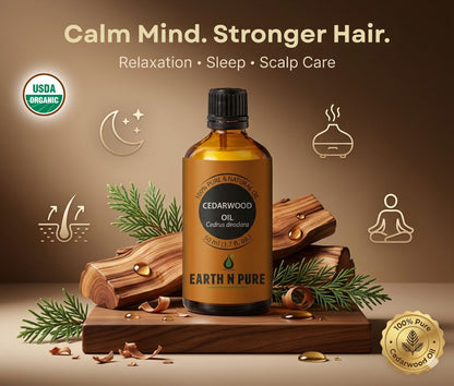 Earth n Pure Cedarwood Oil for Hair and Scalp Care