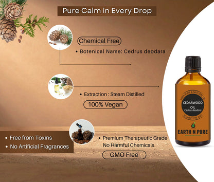Earth n Pure Cedarwood Oil for Hair and Scalp Care