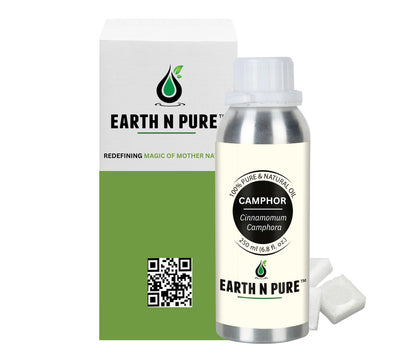 Earth N Pure Camphor Oil for Aromatherapy and Massage – Refreshing and Cooling Essential Oil