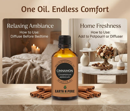 Earth n Pure Cinnamon Oil for Aromatherapy and Wellness