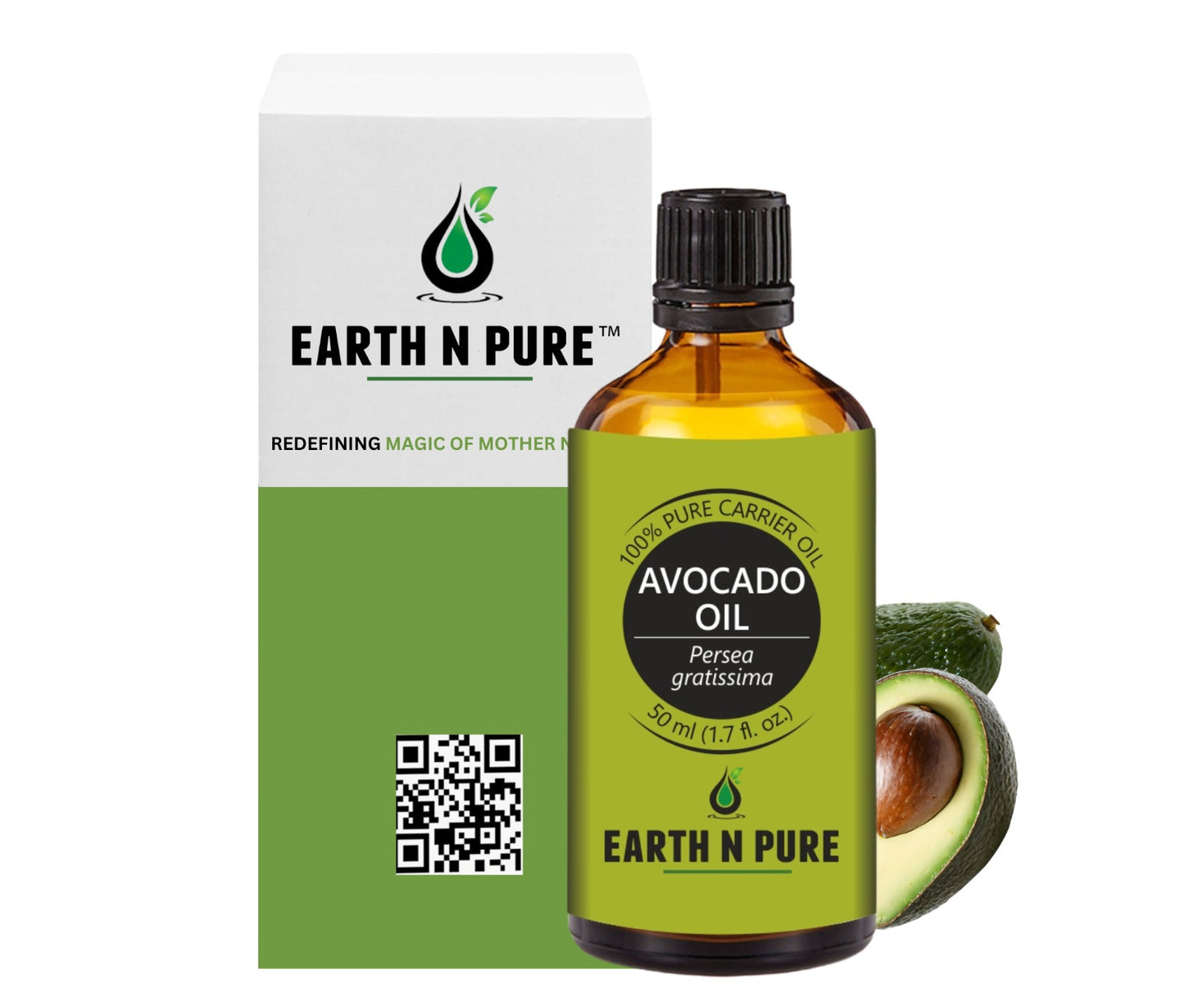 Earth n Pure Avocado Oil for Deep Skin and Hair Nourishment