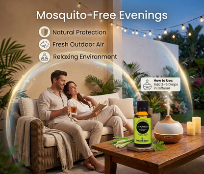 Earth n Pure Citronella Oil for Natural Outdoor Freshness