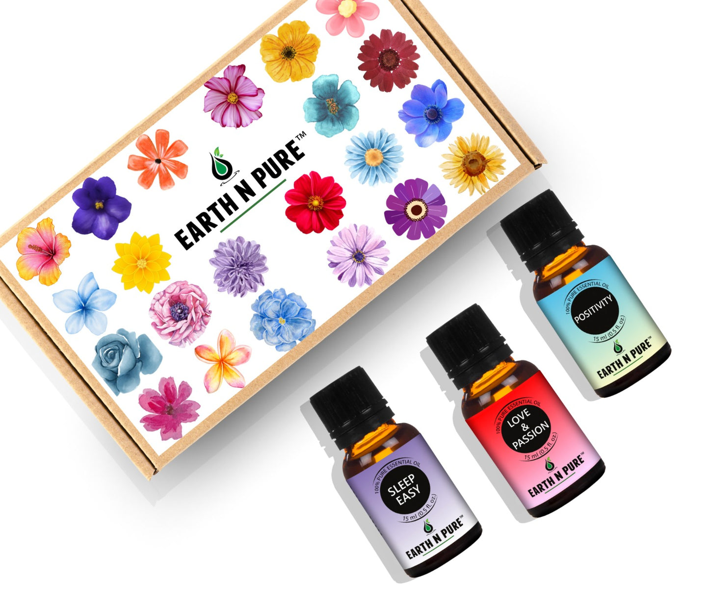 Essential Oil Blend- Pack of 3 | Love & Passion, Sleep Easy and Positivity | 15ml each