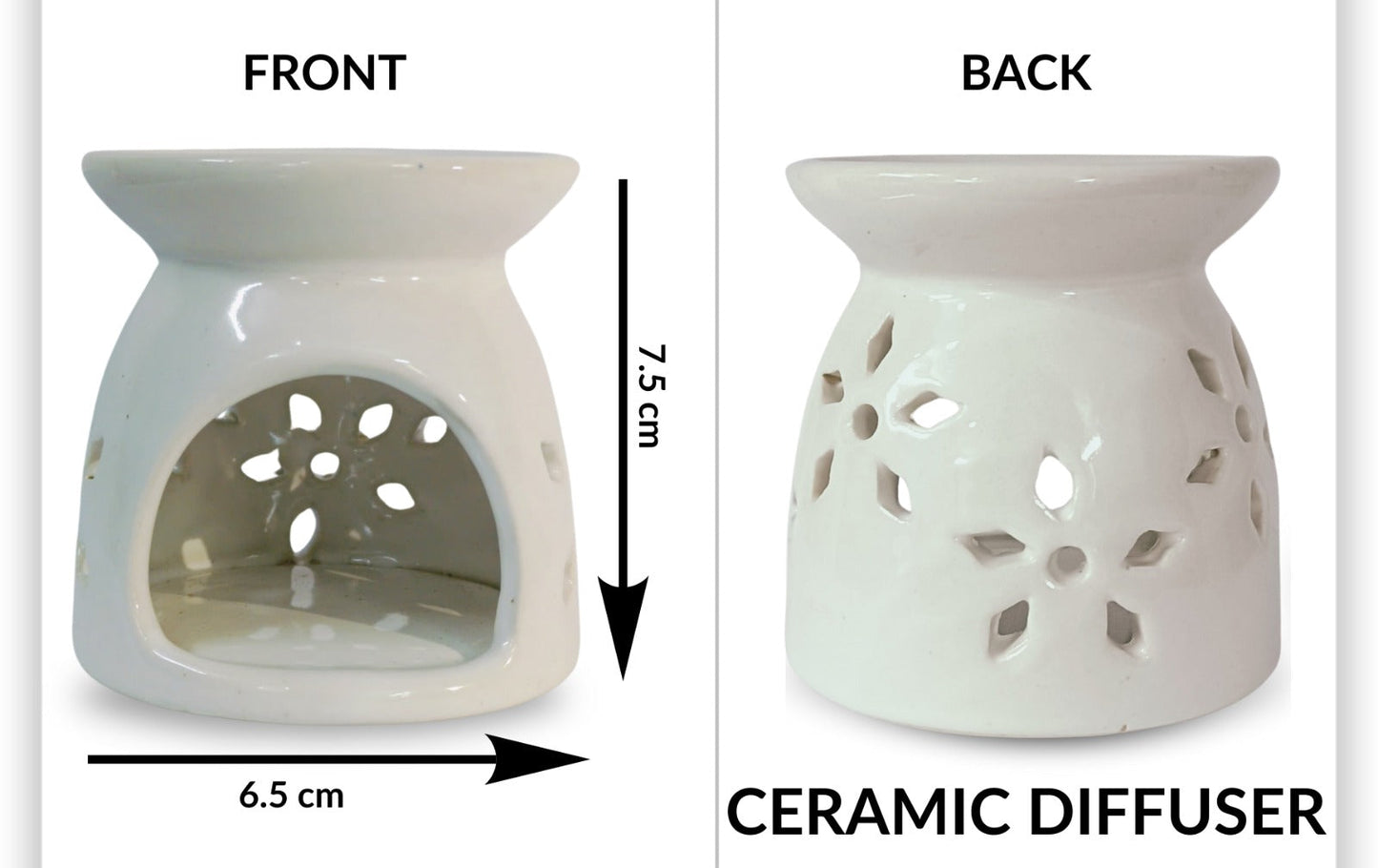 Earth N Pure Diffuser Set with 10ml Tea Tree Oil, Tea Light Candles | Aromatherapy Home Fragrance