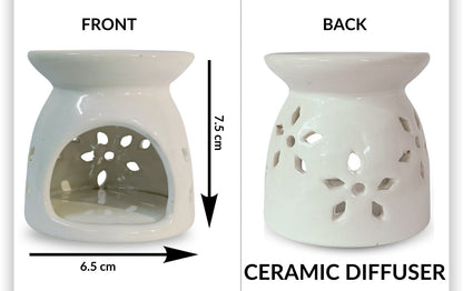 Earth N Pure Diffuser Set with 10ml Tea Tree Oil, Tea Light Candles | Aromatherapy Home Fragrance