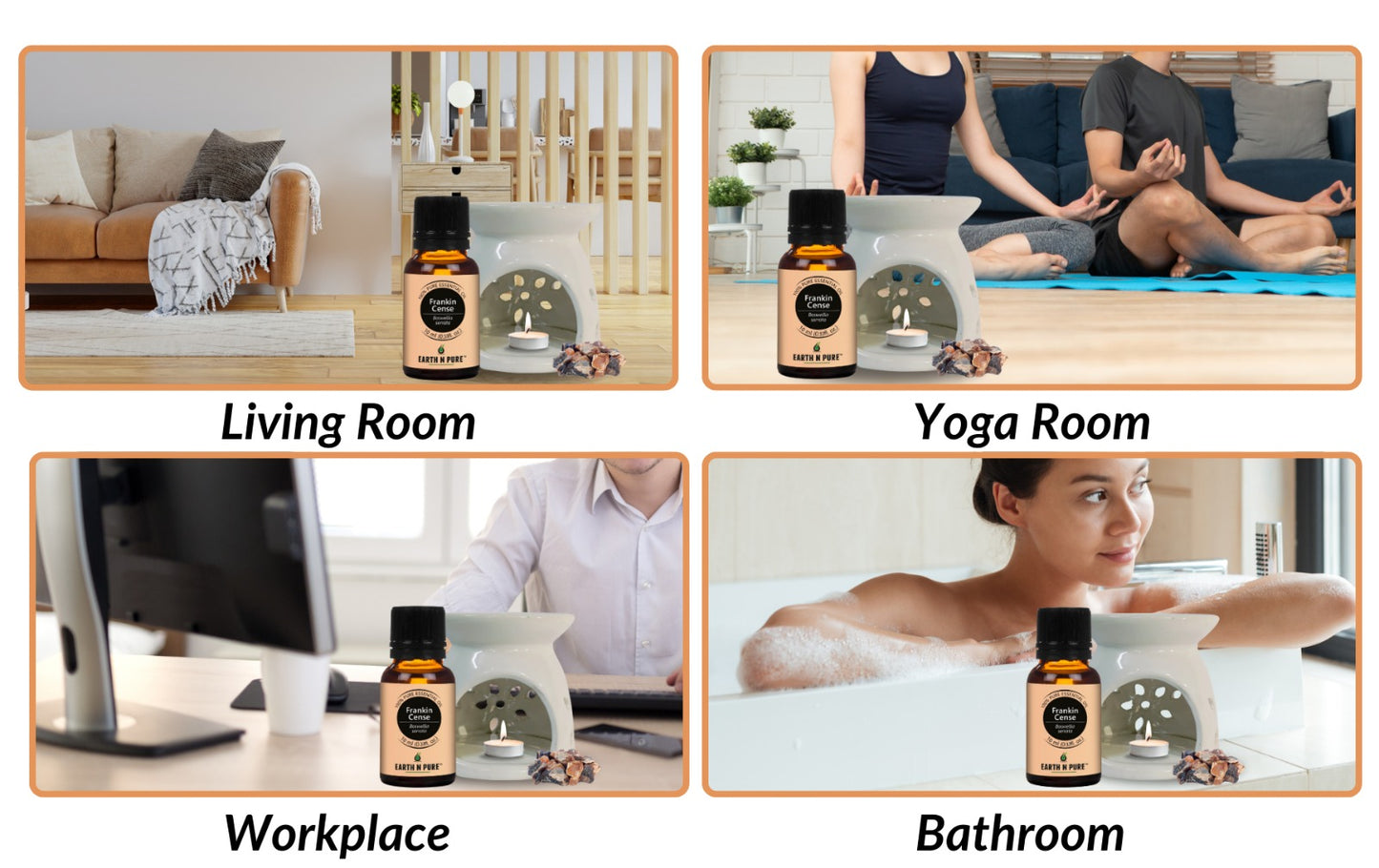 Earth N Pure Frankincense Essential Oil 10ml with Diffuser Set – Aromatherapy & Wellness