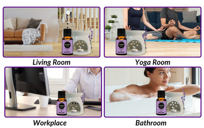 Earth N Pure 10 ml Lavender Essential Oil with Diffuser Set – Aromatherapy Relaxation & Wellness