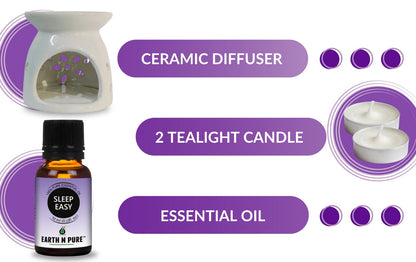 Diffuser Burner with 10ML Sleep Easy Oil Blend