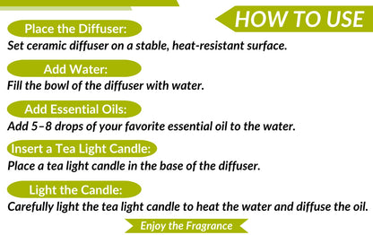 Diffuser Burner with 10ML Tea Tree Oil