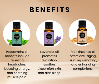 Frankincense, peppermint & Lavender