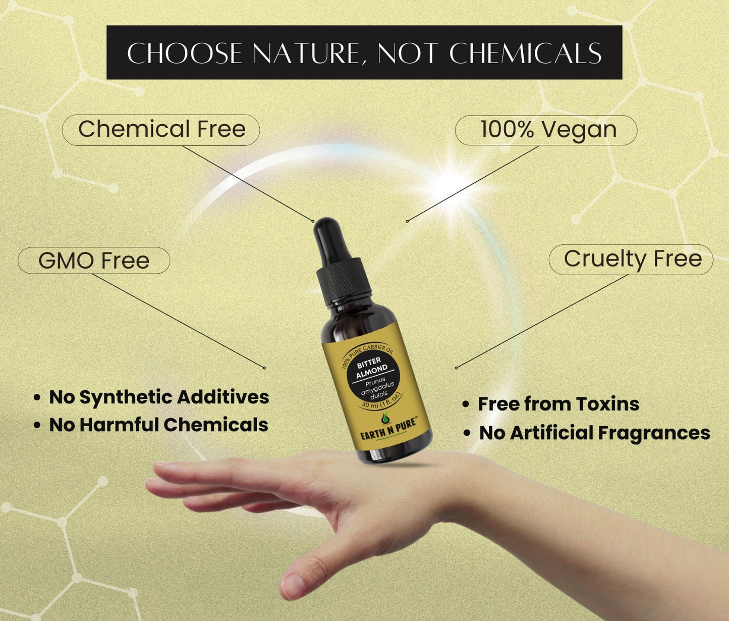 Earth N Pure Bitter Almond Oil for skincare and haircare