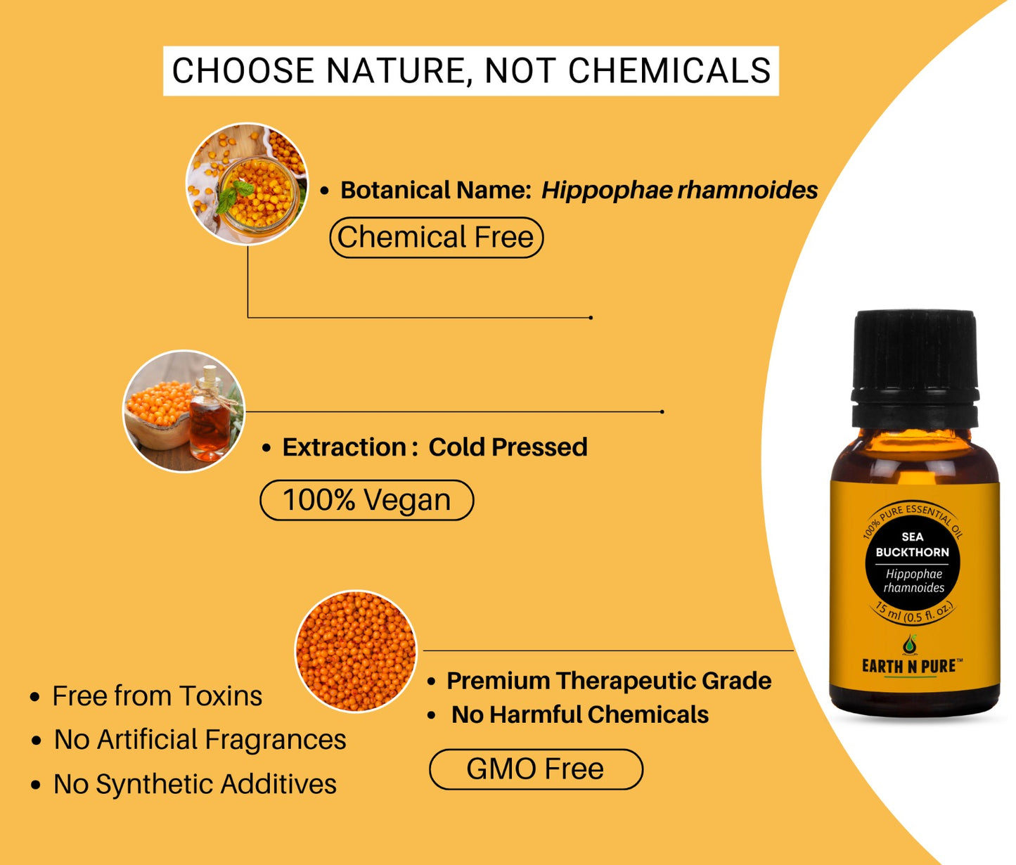 Earth n Pure Sea Buckthorn Oil for Glowing, Healthy Skin