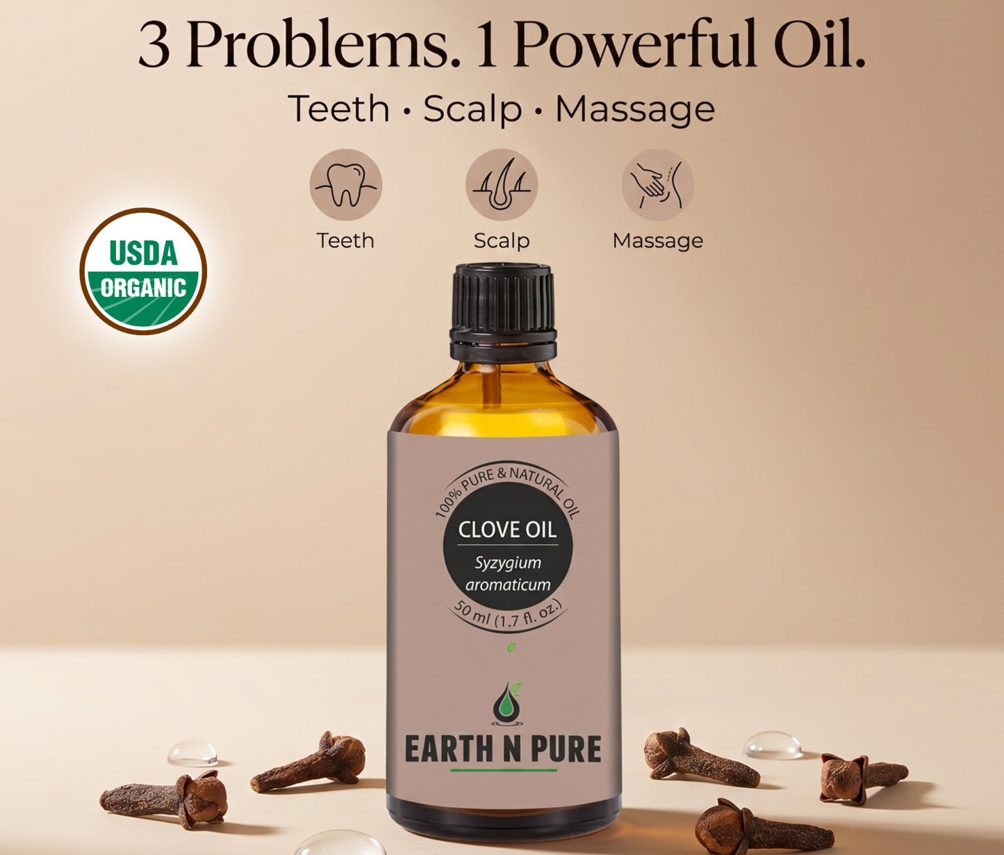 Earth N Pure Clove Essential Oil – Warm, Spicy Aroma for Aromatherapy  Daily Care