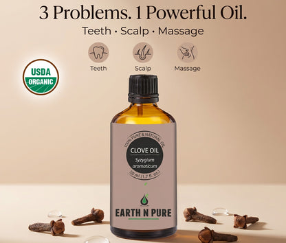Earth N Pure Clove Essential Oil – Warm, Spicy Aroma for Aromatherapy  Daily Care