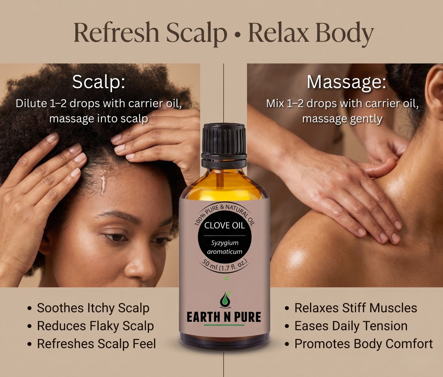Earth N Pure Clove Essential Oil – Warm, Spicy Aroma for Aromatherapy  Daily Care