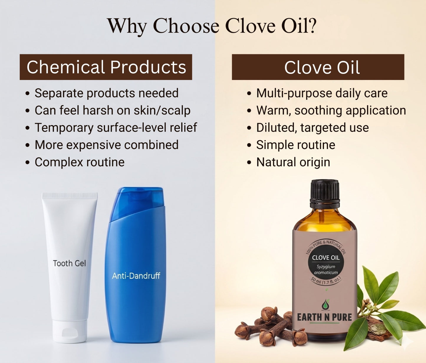 Earth N Pure Clove Essential Oil – Warm, Spicy Aroma for Aromatherapy  Daily Care