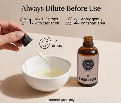 Earth N Pure Clove Essential Oil – Warm, Spicy Aroma for Aromatherapy  Daily Care