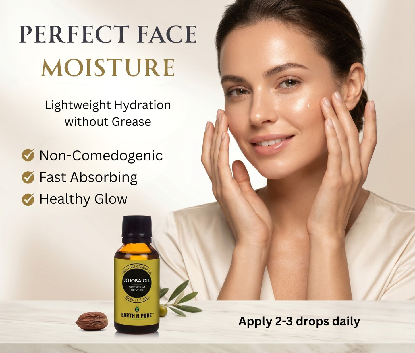 Earth n Pure Jojoba Oil for Skin and Hair Care Pack of 2