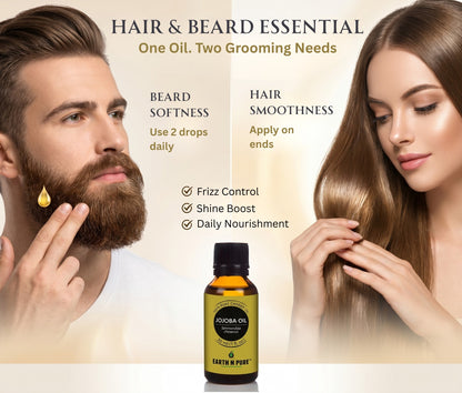 Earth n Pure Jojoba Oil for Skin and Hair Care Pack of 2