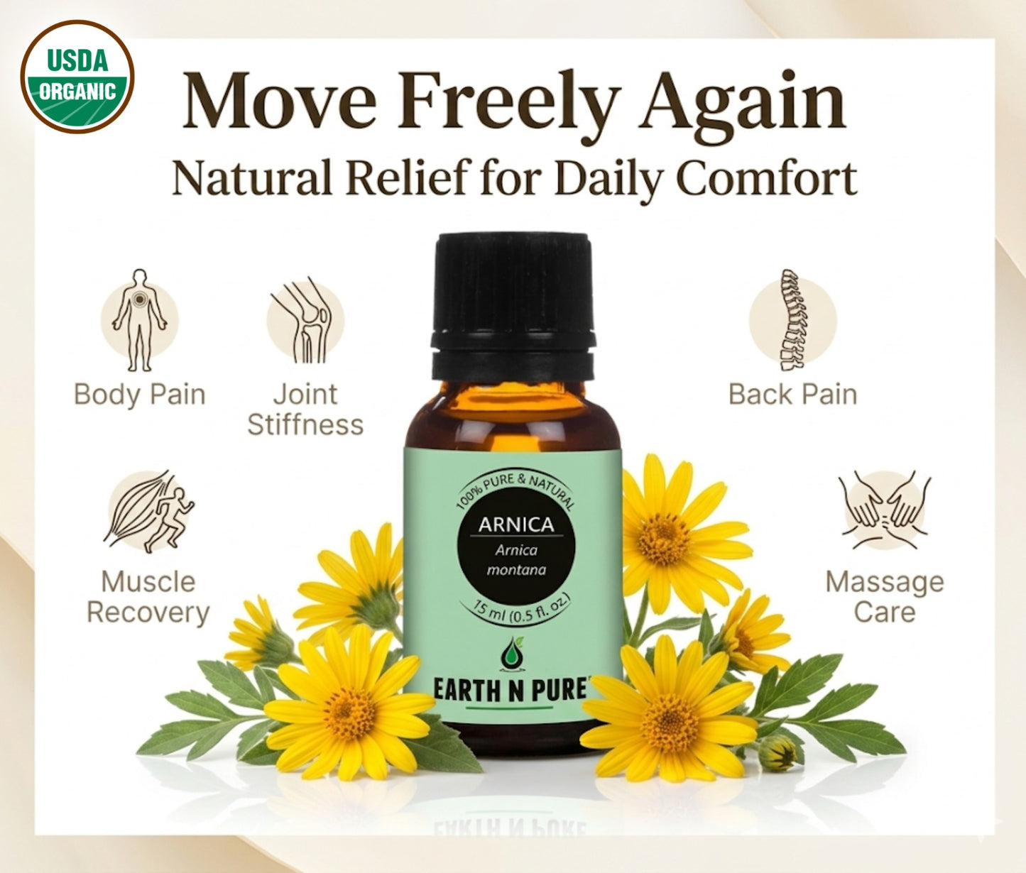 Earth N Pure Arnica Oil for Soothing Massage