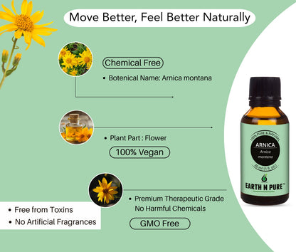 Earth N Pure Arnica Oil for Soothing Massage