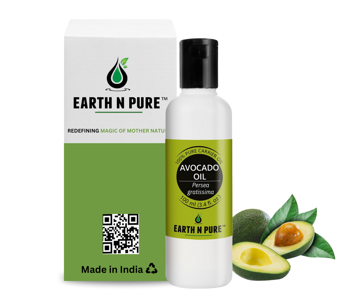 Earth n Pure Avocado Oil for Deep Skin and Hair Nourishment