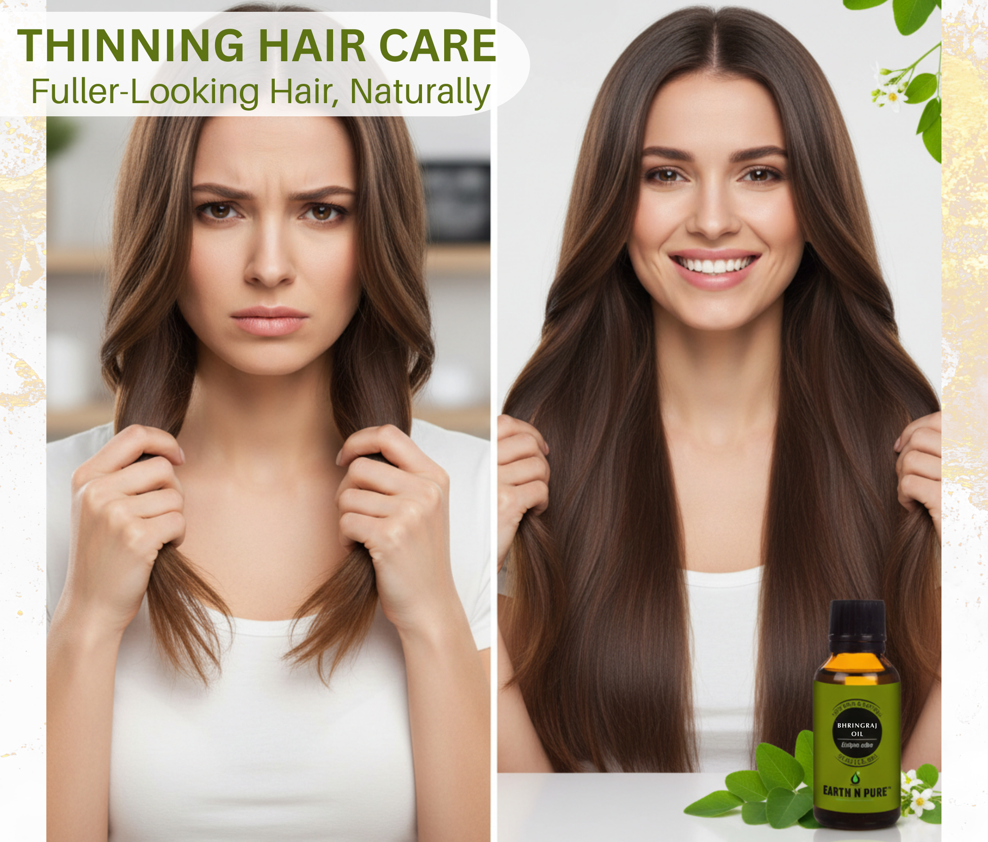 Earth n Pure Bhringraj Oil for scalp massage and hair strengthening
