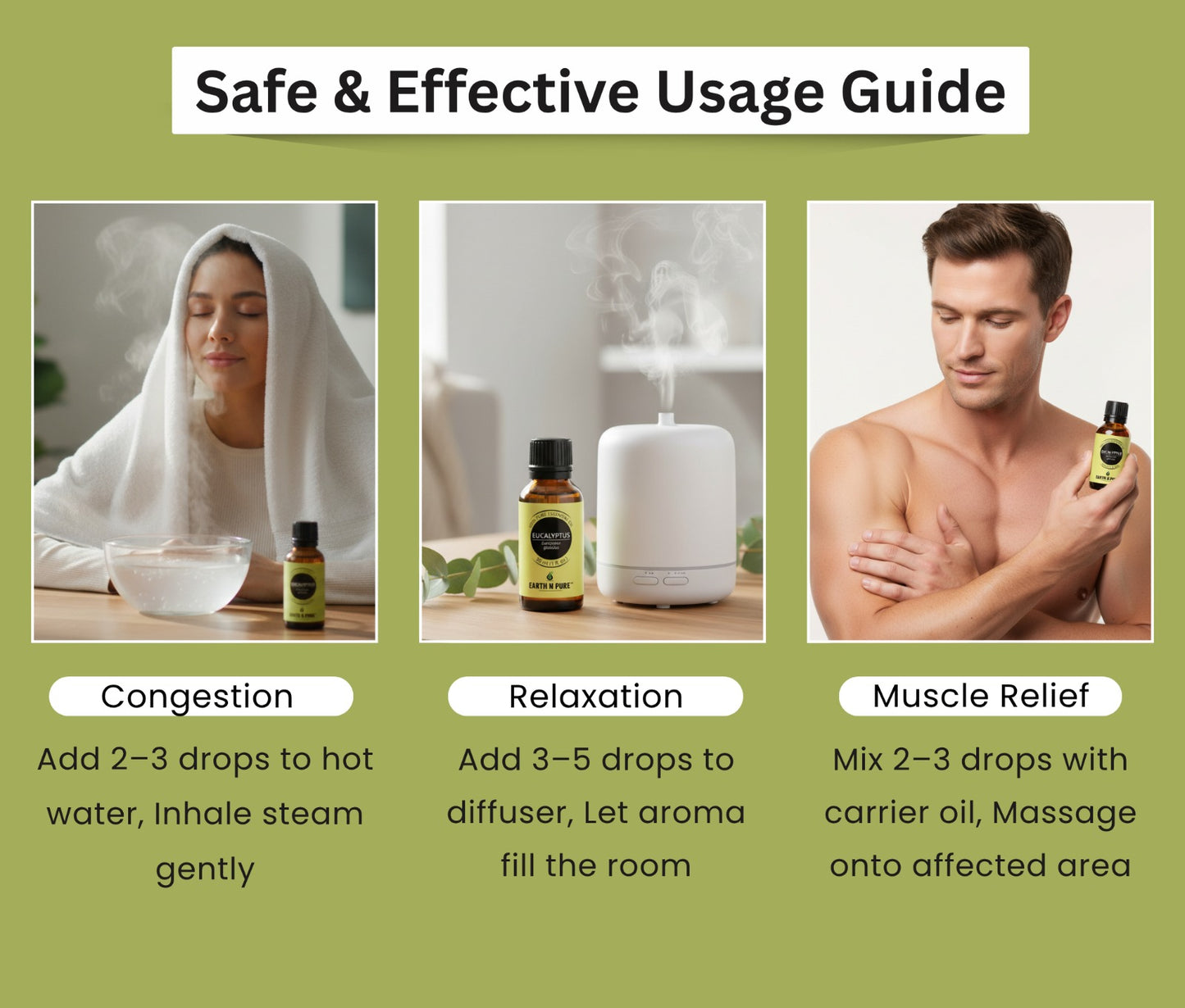 Earth n Pure Eucalyptus Oil for Cold Relief