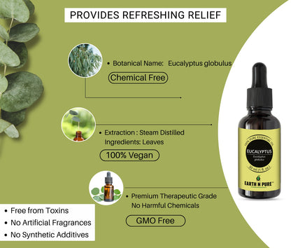 Earth n Pure Eucalyptus Oil for Cold Relief