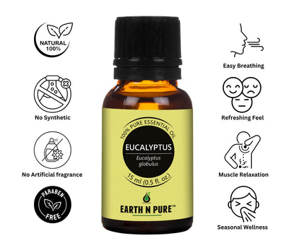 Earth n Pure Eucalyptus Oil for Cold Relief