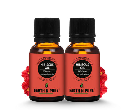 Earth n Pure Hibiscus Oil Pack of 2 for Hair Growth and Shine