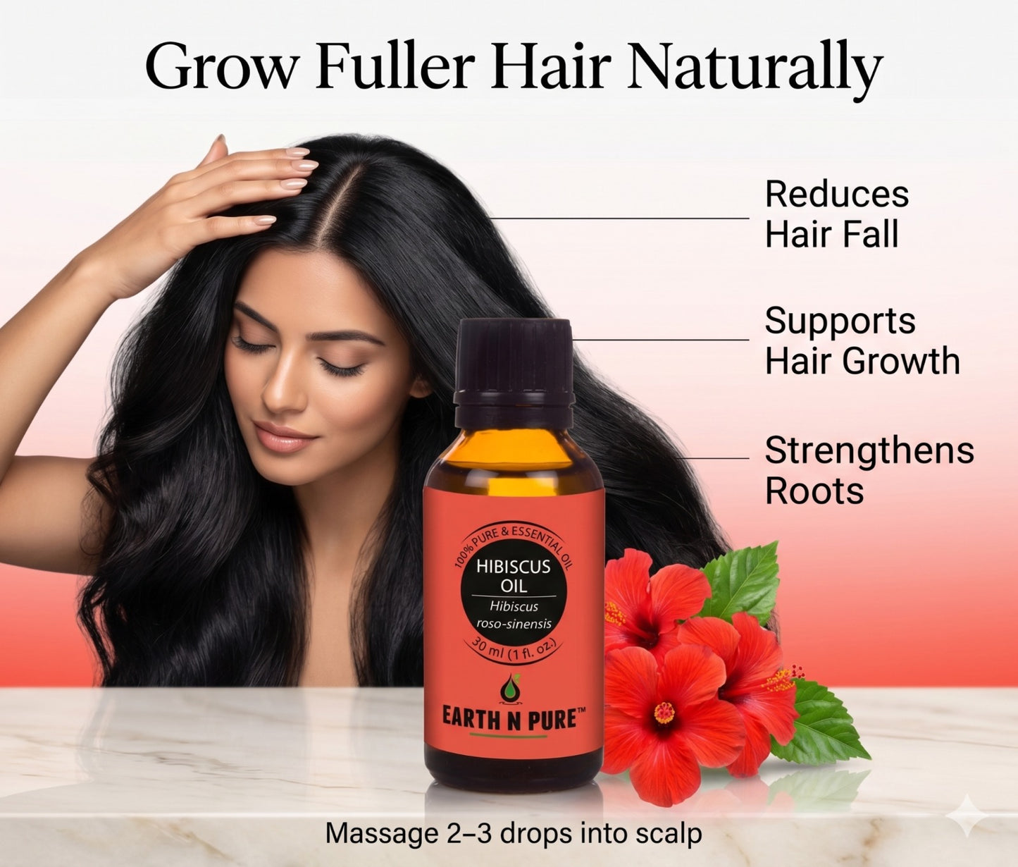 Earth n Pure Hibiscus Oil for Hair Growth and Shine