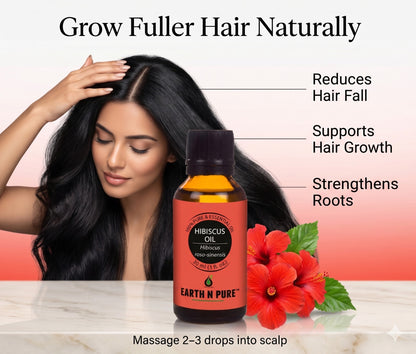 Earth n Pure Hibiscus Oil for Hair Growth and Shine