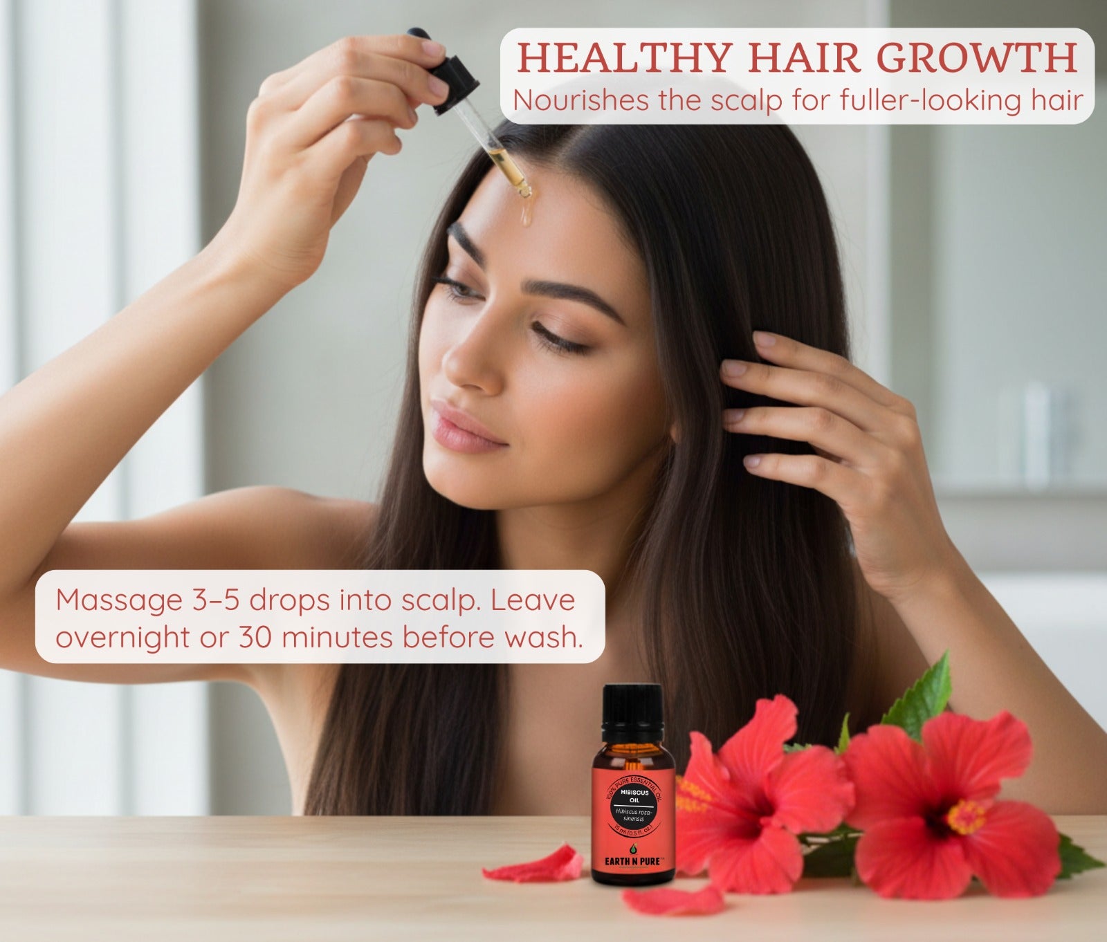 hibiscus oil for nourishing hair and scalp care