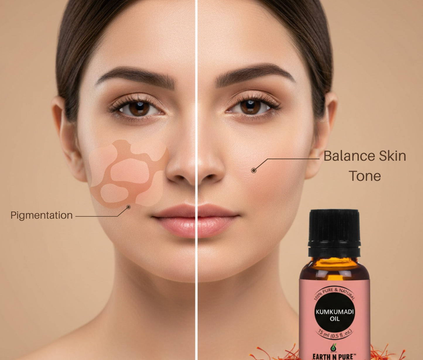 Earth n Pure Kumkumadi Oil for Glowing Skin Pack of 2