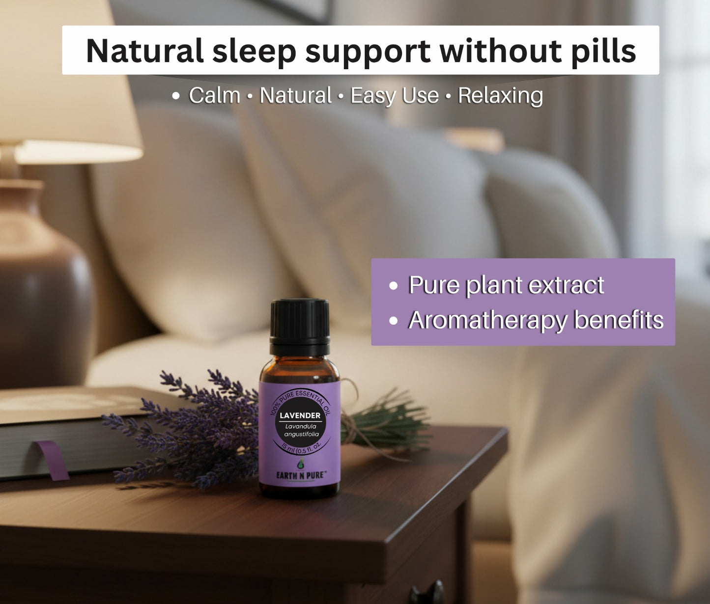 Earth n Pure Lavender Oil for Calm and Relaxation