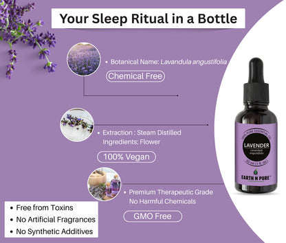 Earth n Pure Lavender Oil for Calm and Relaxation