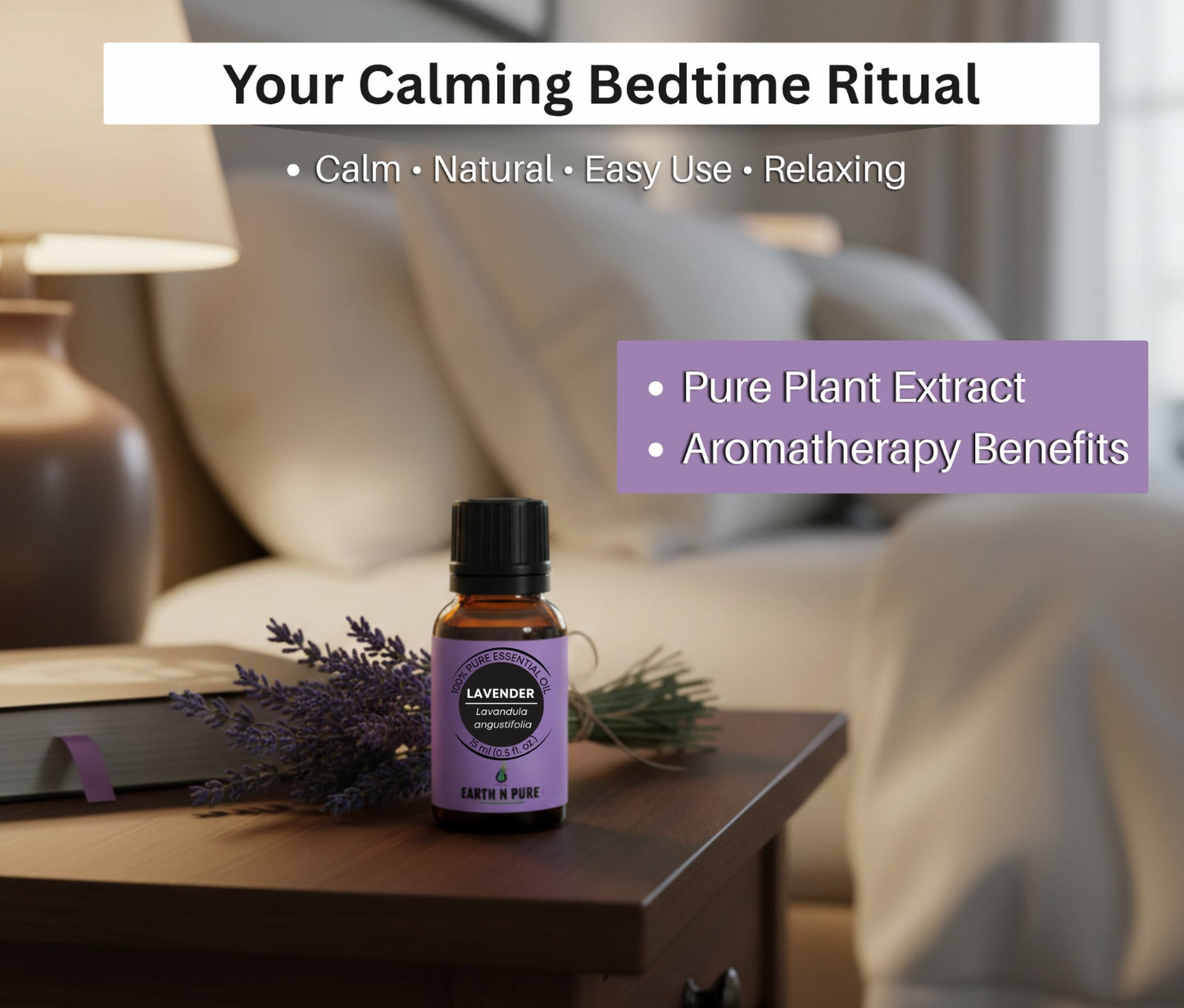 Earth n Pure Lavender Oil for Calm and Relaxation